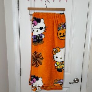 Hello Kitty Orange Halloween Blanket